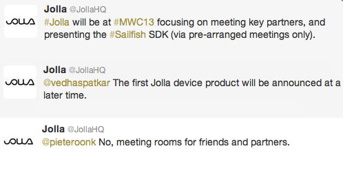 Jolla non presenterà nessun dispositivo al MWC 2013